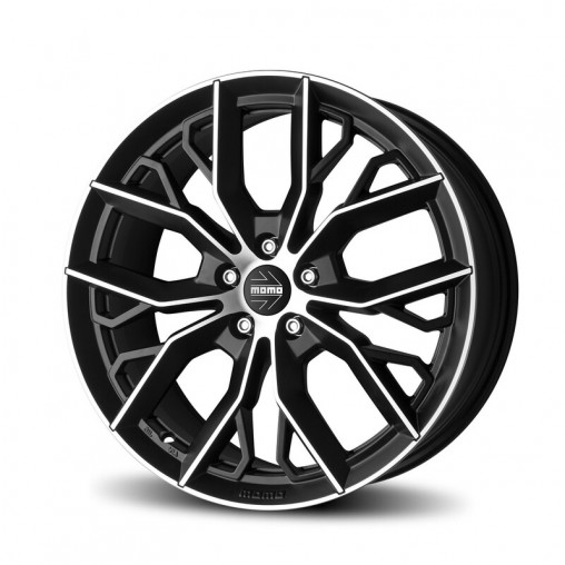 Momo Massimo 17x7.5" 5x114.3 ET40, Noir Mat, Branches Polies Momo Massimo 17x7.5" 5x114.3 ET40, Noir Mat, Branches Polies