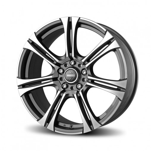 Momo Next Evo 17x7" 5x100 ET35, Gris Anthracite, Branches Polies