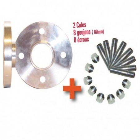 Pack Elargisseurs de Voies 12, 16 ou 20mm Renault 4 x 100 Ecrous Coniques