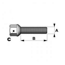 Boulon spherique m14 x 150