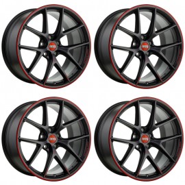 Lot de 4x BBS CI-R 19x8.5" 5x112 ET32 Nürburgring Edition, Noir Mat / Liseret Rouge