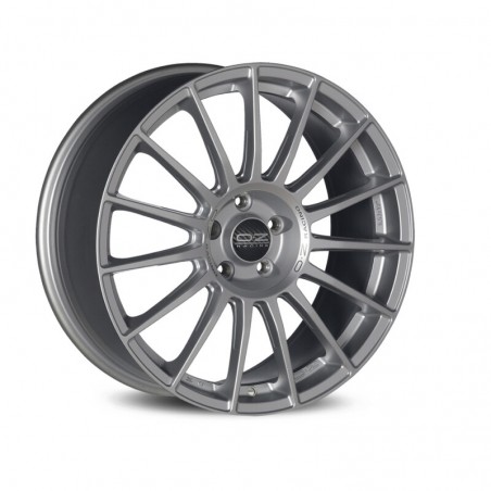 OZ Superturismo LM 18x7.5" 5x100 ET48, Gris Argenté Mat, Lettres Noires