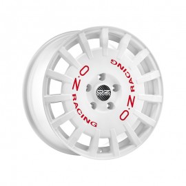 OZ Rally Racing 17x7" 4x108 ET40, Blanc, Lettres Rouges