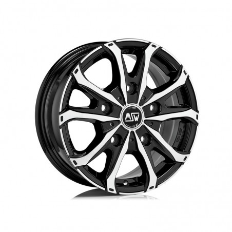 MSW 48 Van 16x6.5" 5x112 ET50, Noir Brillant / Poli