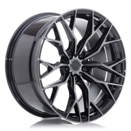 Concaver CVR1 20x10.5" (5 trous - sur mesure) ET15-43, Double Noir Brillant Concaver CVR1 20x10.5" (5 trous - sur mesure) ET15-43, Double Noir Brillant