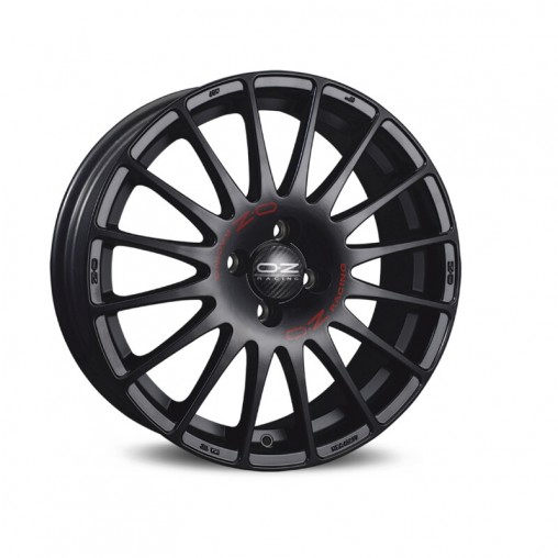 OZ Superturismo GT 17x7" 5x100 ET38, Noir Mat, Lettres Rouges