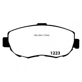 Plaquettes de Frein Avant EBC YellowStuff pour Toyota Aristo 3.0 Twin Turbo Vertex (JZS161) de 1997 à 2005 (DP41223R)