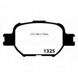 Plaquettes de Frein Avant EBC Ultimax pour Toyota Altezza 2.0 (GXE10) de 2001 à 2005 (DP1325)