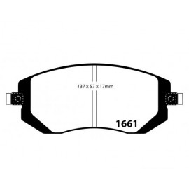 Plaquettes de Frein Avant EBC YellowStuff pour Subaru Legacy 2.0 TD de 2008 à 2012 (DP41661R) Plaquettes de Frein Avant EBC YellowStuff pour Subaru Legacy 2.0 TD de 2008 à 2012 (DP41661R)