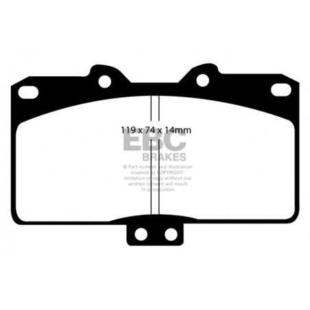 Plaquettes de frein Yellowstuff DP41097R EBC