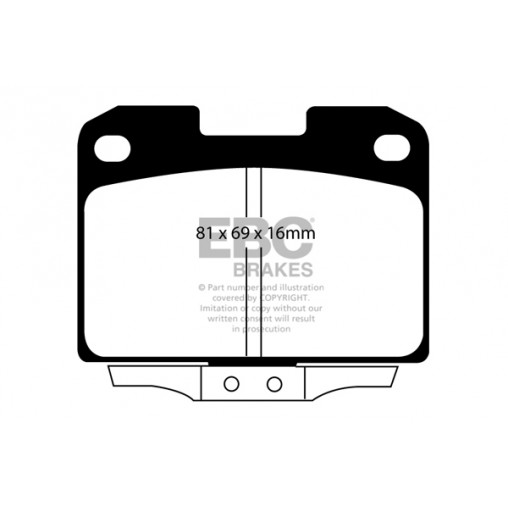 Plaquettes de frein Yellowstuff DP41098R EBC