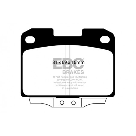 Plaquettes de frein Yellowstuff DP41098R EBC