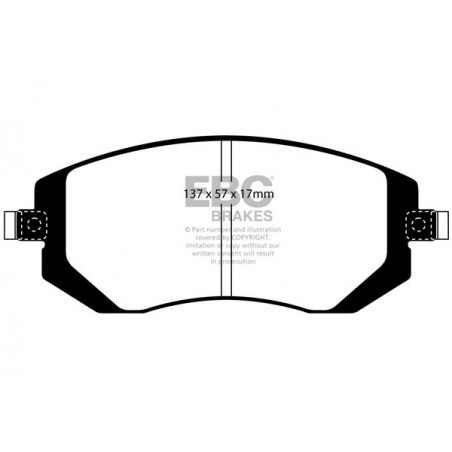 Plaquettes de frein Yellowstuff DP41661R EBC