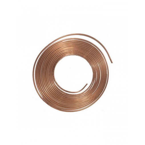 Bobine cuivre hydraulique longueur 10m / épaisseur 0.9mm / diamètre 4.76mm