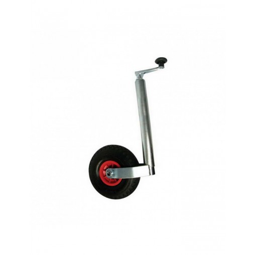Roue jockey zinc 260X80mm tube diamètre 48mm