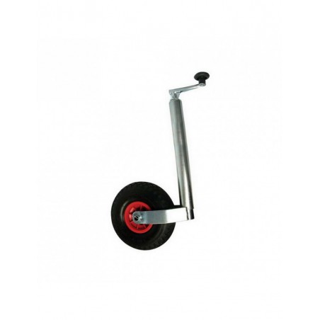 Roue jockey zinc 260X80mm tube diamètre 48mm