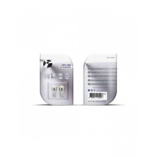 2 ampoules LED T10 W5W 1LED HP 12V blanc 1,1W
