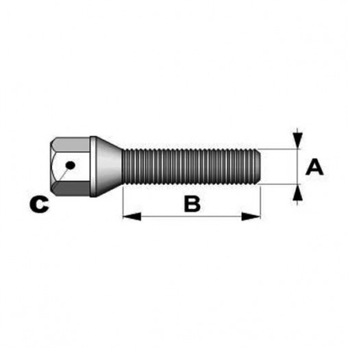 Boulons Coniques 12x125mm