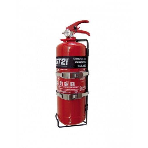 Extincteur Main Acier Mécanique 2Kg poudre Extincteur Main Acier Mécanique 2Kg poudre