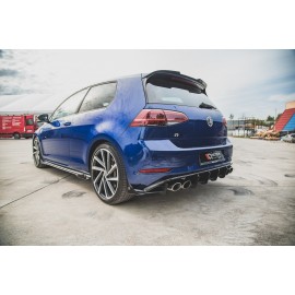 MAXTON Sport Durabilité Lame Du Pare Chocs Arriere + Flaps VW Golf 7 R Facelift