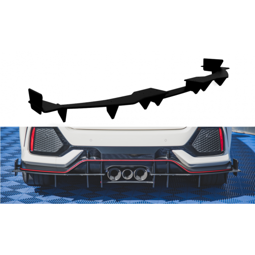 MAXTON Sports Durabilité Diffuseur Arrière Complet Honda Civic X Type R MAXTON Sports Durabilité Diffuseur Arrière Complet Honda Civic X Type R