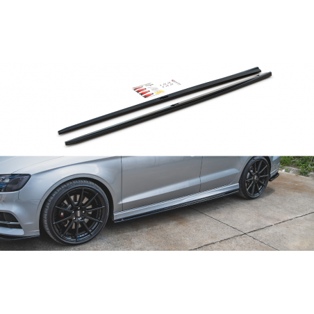 MAXTON Rajouts Des Bas De Caisse V.2 Audi S3 / A3 S-Line Sedan 8V Facelift