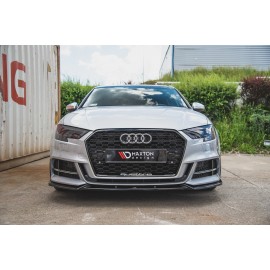 MAXTON Lame Du Pare-Chocs Avant V.3 Audi S3 / A3 S-Line 8V Facelift