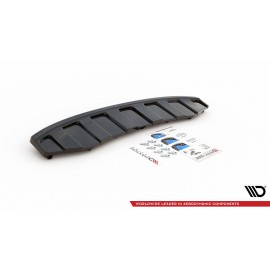 MAXTON CENTRAL ARRIÈRE SPLITTER AUDI A6 C7 S-LINE AVANT ÉCHAPPEMENT 2x1 (avec barres verticales)