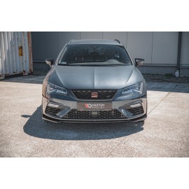 MAXTON Lame Du Pare-Chocs Avant V.7 Seat Leon Cupra / FR Mk3 FL