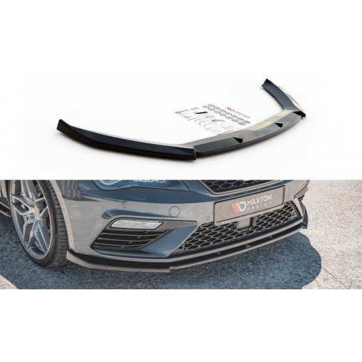 MAXTON Lame Du Pare-Chocs Avant V.6 Seat Leon Cupra / FR Mk3 FL MAXTON Lame Du Pare-Chocs Avant V.6 Seat Leon Cupra / FR Mk3 FL