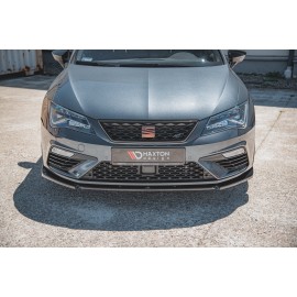 MAXTON Lame Du Pare-Chocs Avant V.6 Seat Leon Cupra / FR Mk3 FL