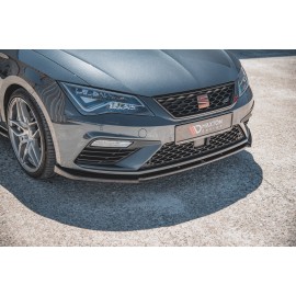 MAXTON Lame Du Pare-Chocs Avant V.6 Seat Leon Cupra / FR Mk3 FL