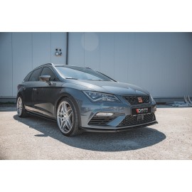 MAXTON Lame Du Pare-Chocs Avant V.6 Seat Leon Cupra / FR Mk3 FL