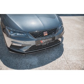 MAXTON Lame Du Pare-Chocs Avant V.6 Seat Leon Cupra / FR Mk3 FL