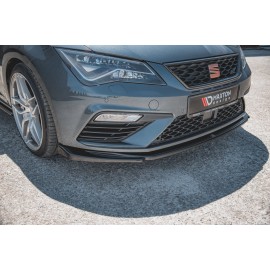 MAXTON Lame Du Pare-Chocs Avant V.5 Seat Leon Cupra / FR Mk3 FL