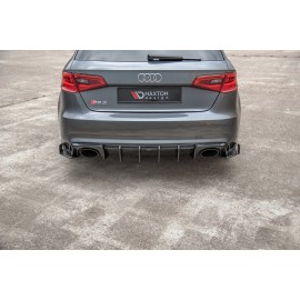 MAXTON Sport Durabilité Lame Du Pare Chocs Arriere + Flaps Audi RS3 8V Sportback