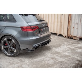 MAXTON Sport Durabilité Lame Du Pare Chocs Arriere + Flaps Audi RS3 8V Sportback