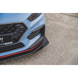 MAXTON Sport Durabilité Lame Du Pare-Chocs Avant + Flaps Hyundai I30 N Mk3 Hatchback / Fastback