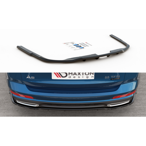 MAXTON Central Arriere Splitter (avec une barre verticale) Audi A6 S-Line Avant C8 MAXTON Central Arriere Splitter (avec une barre verticale) Audi A6 S-Line Avant C8