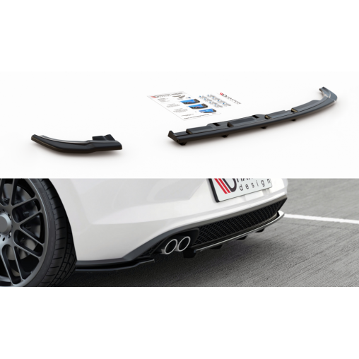 MAXTON Central Arriere Splitter (avec une barre verticale) VW Polo 6 GTI Mk6 MAXTON Central Arriere Splitter (avec une barre verticale) VW Polo 6 GTI Mk6