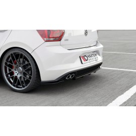 MAXTON Central Arriere Splitter (avec une barre verticale) VW Polo 6 GTI Mk6 MAXTON Central Arriere Splitter (avec une barre verticale) VW Polo 6 GTI Mk6