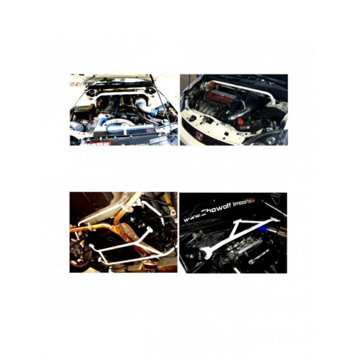 Bretelle inférieure médiane latérale et Arrière Mitsubishi EVO X 2x3 points