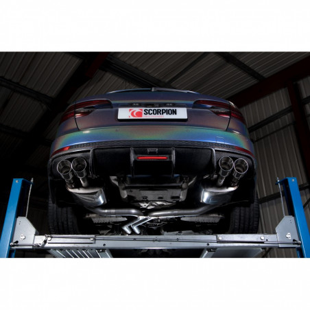 Scorpion Audi S4 B9 Avant Product Options Resonated half system (Carbon fibre quad Ascari trims) Resonated half system (Polish