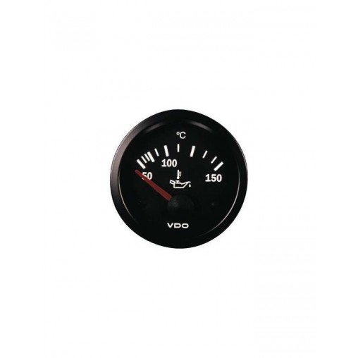 Manomètre VDO Température Huile 150° Vision Diamètre 52 Fond Noir Manomètre VDO Température Huile 150° Vision Diamètre 52 Fond Noir