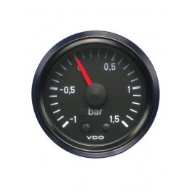 Manomètre VDO Pression Turbo 1.5 Bar Diamètre 52 Fond Noir