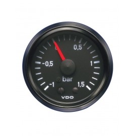 Manomètre VDO Pression Turbo 1.5 Bar Diamètre 52 Fond Noir Manomètre VDO Pression Turbo 1.5 Bar Diamètre 52 Fond Noir