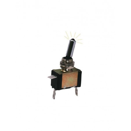 Interrupteur ON / OFF Métal avec LED Jaune