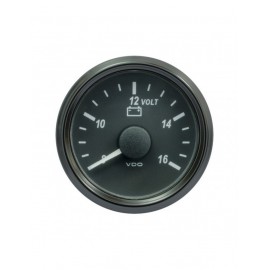 Voltmètre VDO SingleViu Diamètre 52mm Fond Noir 8V/16V Voltmètre VDO SingleViu Diamètre 52mm Fond Noir 8V/16V