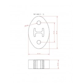 Silent blocs Powerflex Fixation Echappement 85mm 55mm Silent blocs Powerflex Fixation Echappement 85mm 55mm