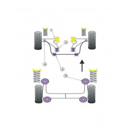 Silent-Bloc Powerflex Barre Anti-Roulis Intérieur Citroën Saxo (2 Pièces)